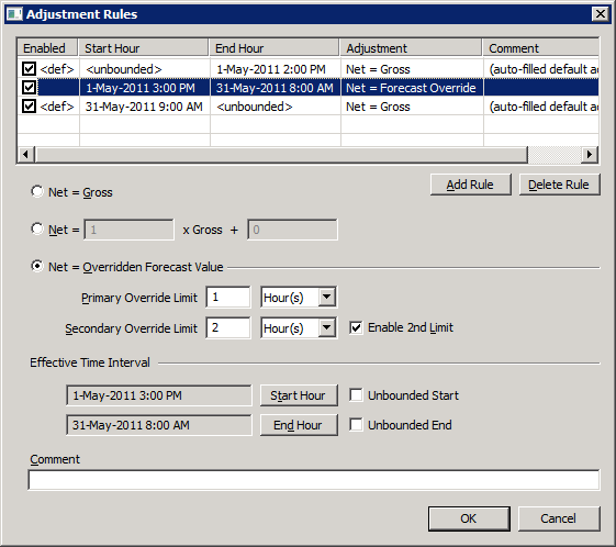Adjustment Rules